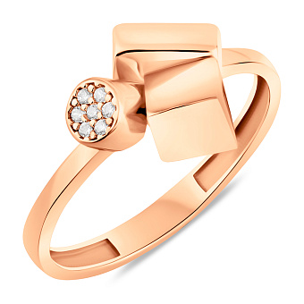 Фото Золота каблучка з фіанітами (арт. 155881)