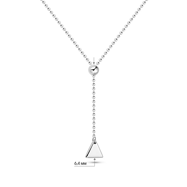 Колье Fly из белого золота с длинной подвеской (арт. 352375/1б) – изображение 5