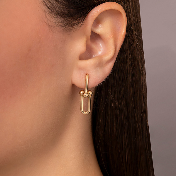 Серьги из желтого золота (арт. 1091467/1ж) – изображение 3