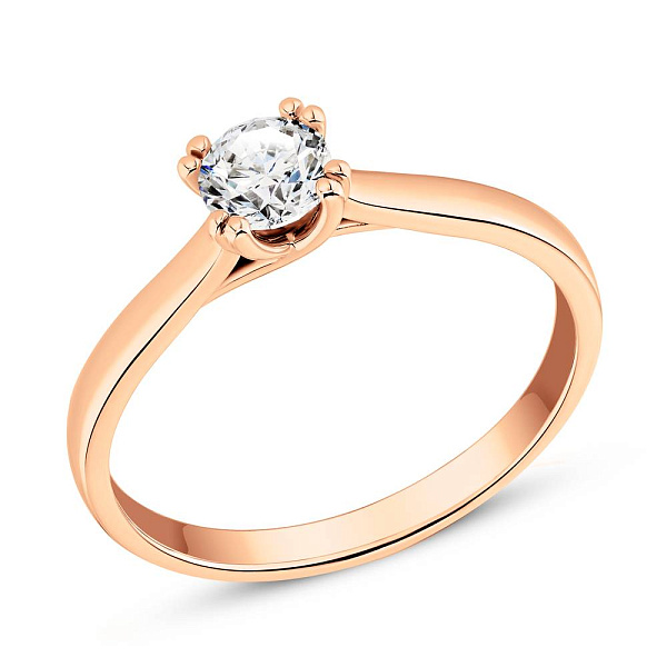 Золота каблучка з діамантом (арт. К01116504226) – зображення 1