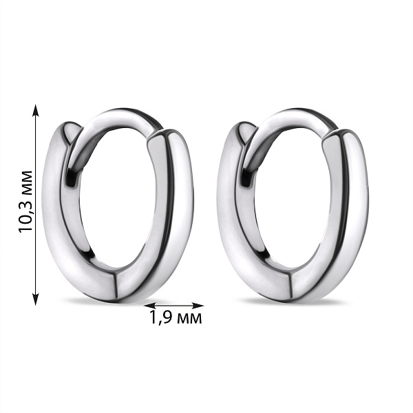 Серебряные серьги без камней (арт. 7502/3154/10) – изображение 2