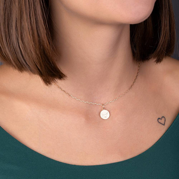 Золотий підвіс Телець (арт. 424739тл) – зображення 2