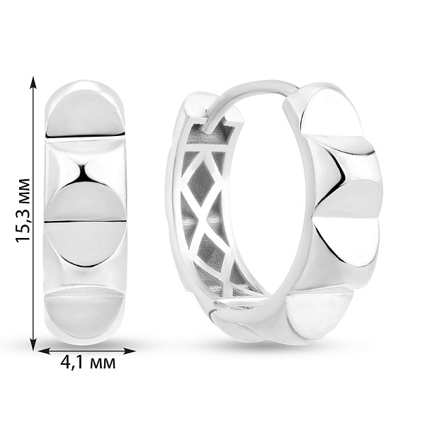 Золотые серьги без камней (арт. 1091523/15б) – изображение 2