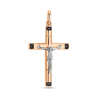 Золотий хрестик з фіанітами (арт. 500677ч)
