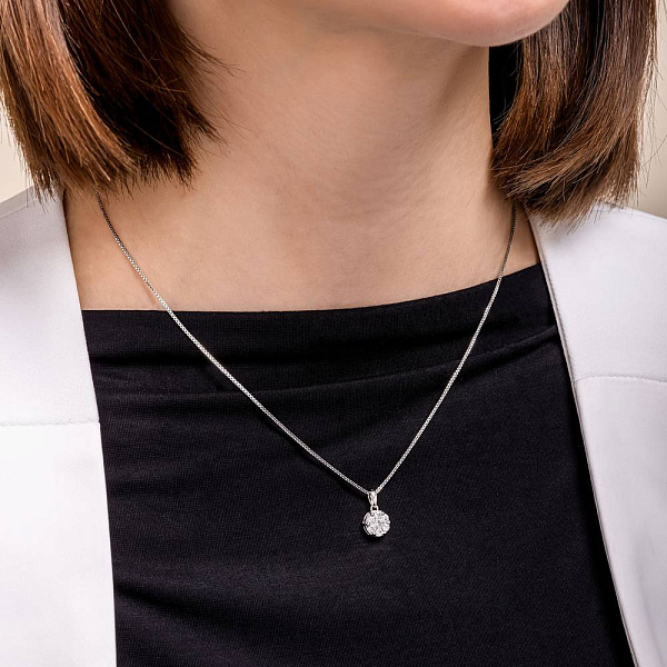 Кулон из белого золота с бриллиантами (арт. П341468040б) – изображение 2