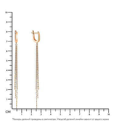 Золотые длинные серьги-подвески (арт. 108462)