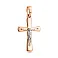 Золотий натільний хрестик з розп'яттям (арт. 501656) – зображення 1