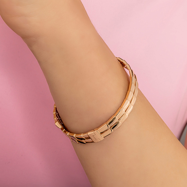 Жесткий браслет из красного золота (арт. 3261295) – изображение 3