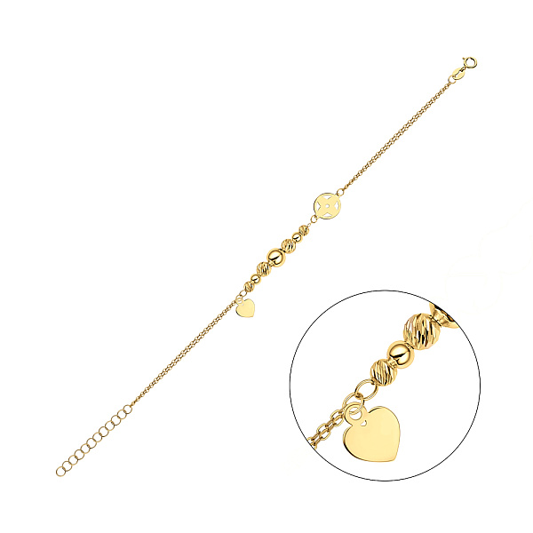 Золотий жіночий браслет в жовтому кольорі металу (арт. 325419ж) – зображення 1