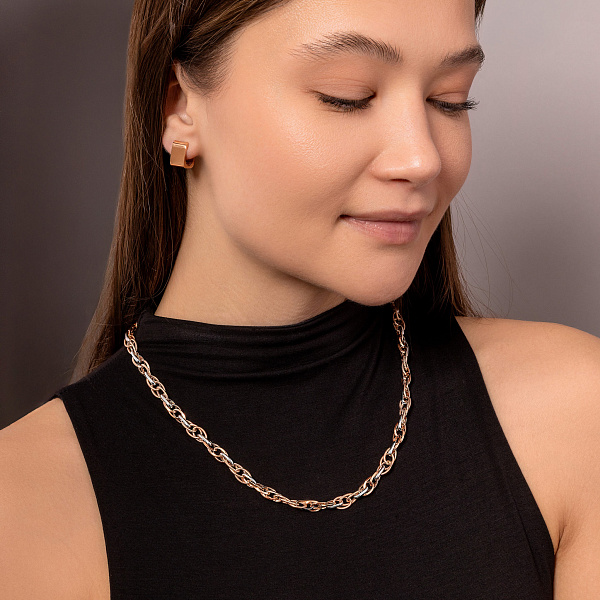 Колье из комбинированного золота (арт. 352248кб) – изображение 5