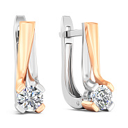 Золотые серьги с бриллиантами (арт. С011118050бк)