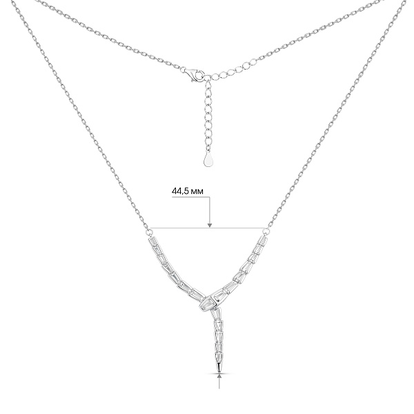 Серебряное колье Змея с фианитами (арт. 7507/2467) – изображение 3