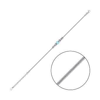 Фото Серебряный браслет без камней (арт. 7509/4619ег)