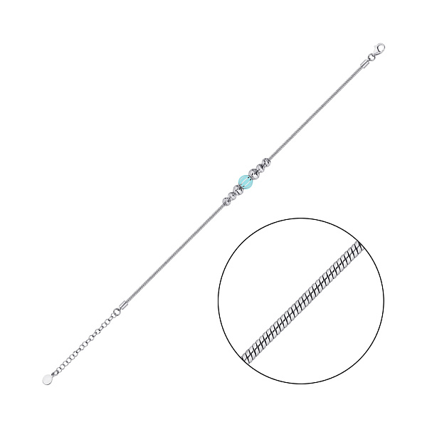 Серебряный браслет без камней (арт. 7509/4619ег) – изображение 1