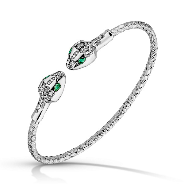 Серебряный браслет  Змея с фианитами (арт. 7509/4950аз) – изображение 1