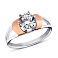 Серебряное кольцо с фианитом (арт. 7201/225кп) – изображение 1