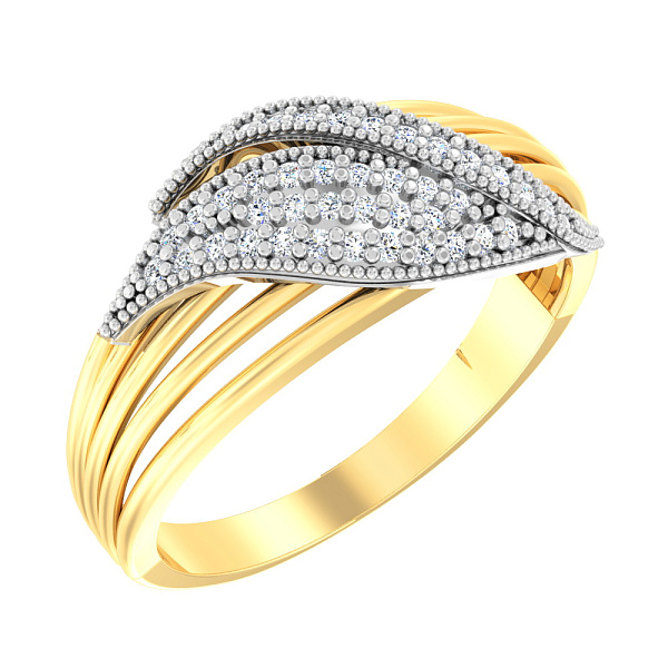 Золотое кольцо с фианитами (арт. 140599ж) – изображение 1
