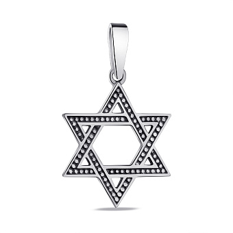 Срібний підвіс Зірка Давида (арт. 7503/1374)