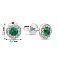Золотые пусеты с изумрудом и бриллиантами  (арт. 2109848202и) – изображение 5