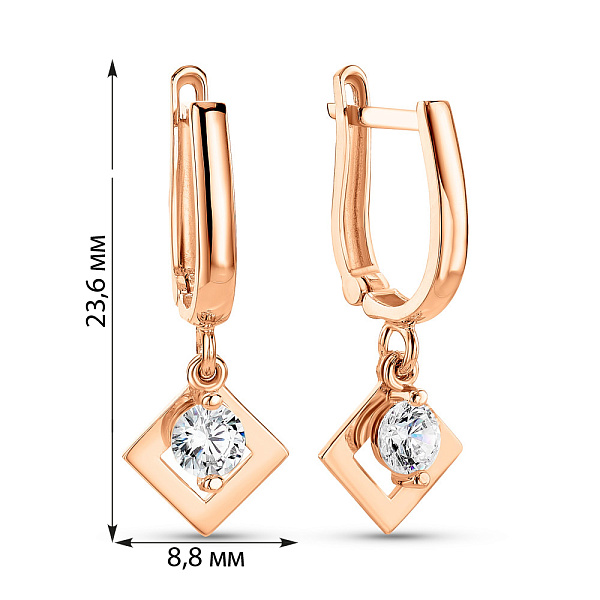 Золотые серьги с подвесками (арт. 109676) – изображение 3