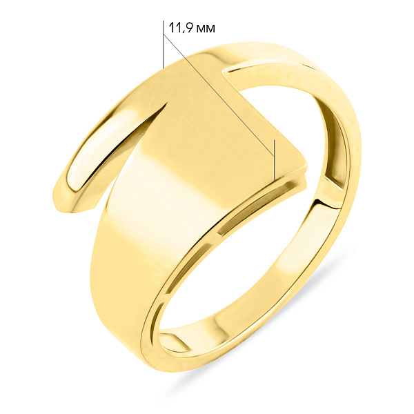 Кольцо из желтого золота без вставок (арт. 155648ж) – изображение 2