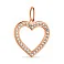 Классический подвес "Сердце" из золота с фианитами (арт. 424474) – изображение 1