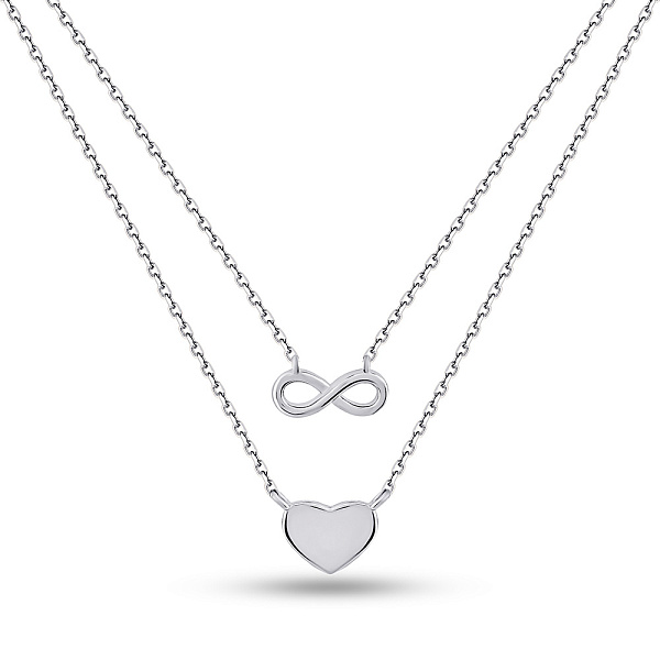 Серебряное многослойное колье (арт. 7507/2230) – изображение 1