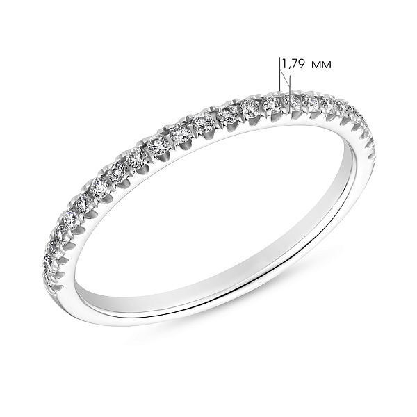 Золота каблучка з діамантовою доріжкою (арт. К341116015б) – зображення 2