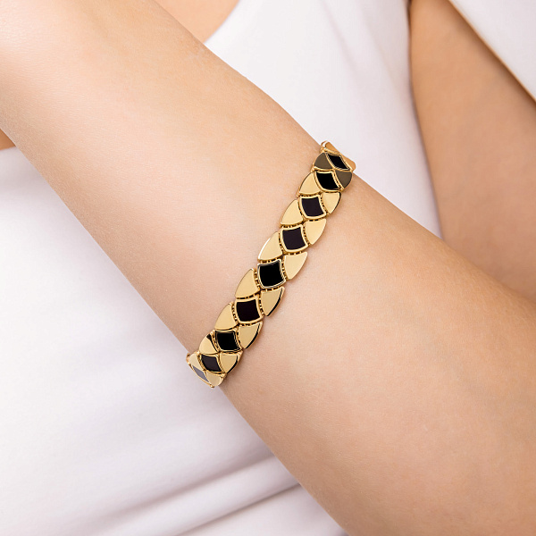 Золотий браслет Francelli з оніксом (арт. 326828жо) – зображення 2