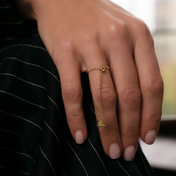 Золота каблучка Fly з ланцюжком (арт. 155782жд) – зображення 5