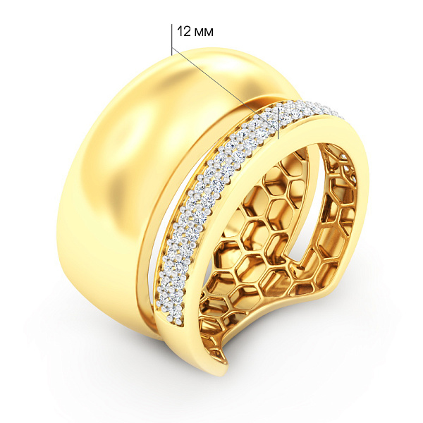 Массивное кольцо из золота Francelli (арт. 140975ж) – изображение 4