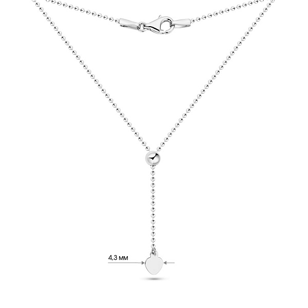 Колье Fly из белого золота с регулированием длины (арт. 352376/1б) – изображение 6