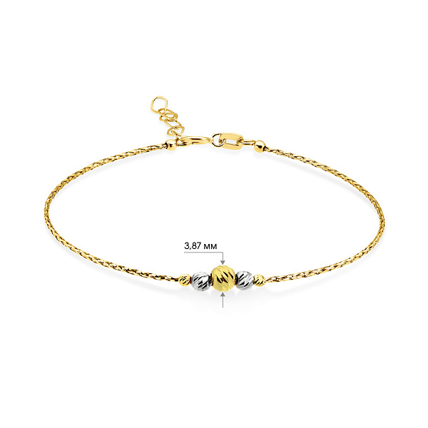 Браслет Orbit из желтого и белого золота (арт. 324942жб) – изображение 2