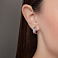 Сережки-кольца из белого золота (арт. 106804/15б) – изображение 2