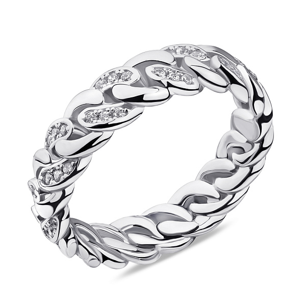 Серебряное кольцо с фианитами (арт. 7501/6520) – изображение 1