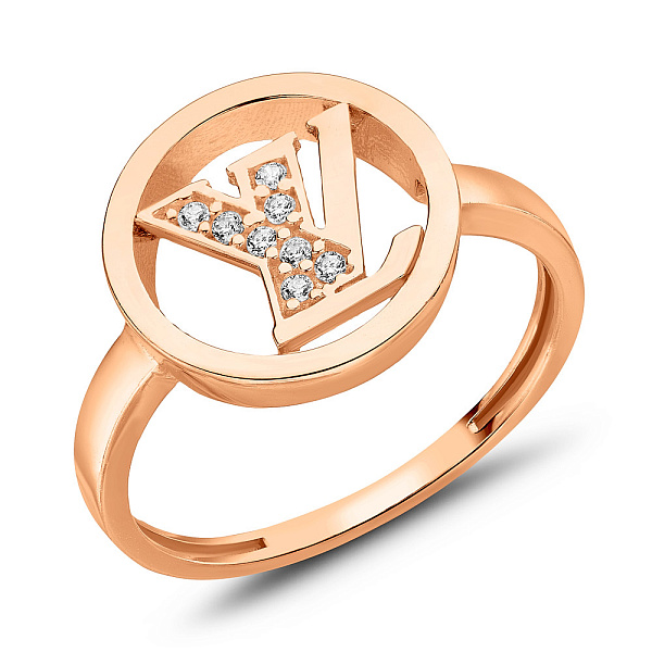 Каблучка з червоного золота (арт. 154737) – зображення 1