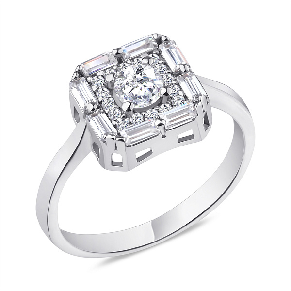 Серебряное кольцо с россыпью камней  (арт. 7501/5873) – изображение 1