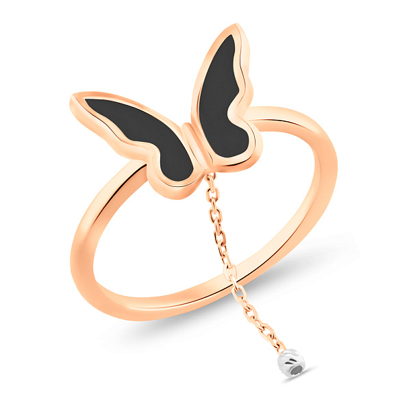 Золота каблучка Метелики з підвіскою (арт. 141221еч) – зображення 1