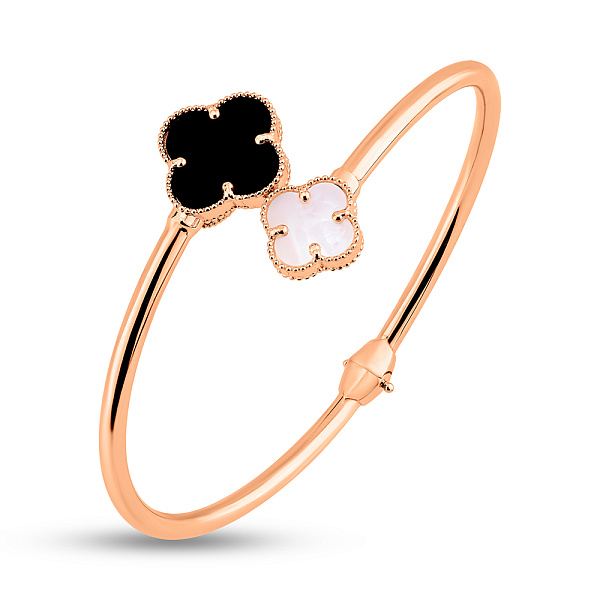 Золотой браслет с ониксом и перламутром (арт. 326033/15оп) – изображение 1