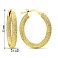 Сережки-кільця з жовтого золота без каміння (арт. 1091202/25ж) – зображення 2
