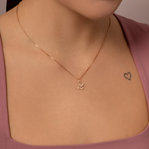 Золотий підвіс "Серця" без каміння (арт. 424579) – зображення 2