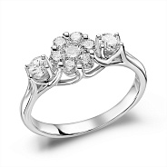 Золота каблучка з діамантами (арт. К011627080б)