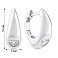 Серебряные серьги-кольца с фианитами (арт. 7502/9985/15) – изображение 2