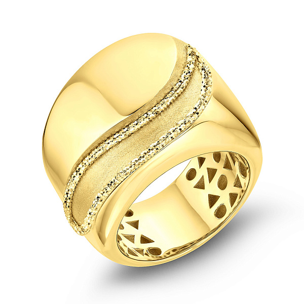 Масивна каблучка з жовтого золота  Francelli (арт. 155720ж) – зображення 1