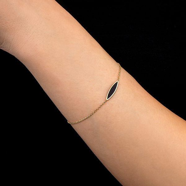 Золотой браслет Francelli с ониксом (арт. 326835жо) – изображение 2