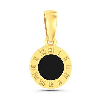 Подвес из желтого золота с эмалью (арт. 441277жеч)