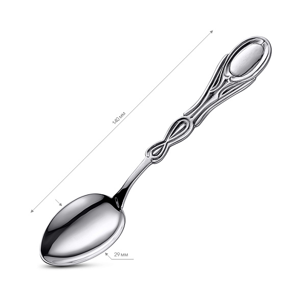 Срібна чайна ложка Нескінченність (арт. 7922/8100098) – зображення 2