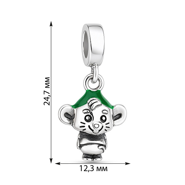 Серебряная подвеска Мышка (арт. 7903/4572ез) – изображение 2