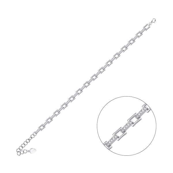 Браслет из серебра с фианитами (арт. 7509/4864) – изображение 1
