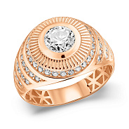 Золотая печатка с фианитами (арт. 180583)